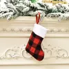 Noel Çorapları Kırmızı ve Siyah Buffalo Ekose Şömine Asma Aile Tatili Noel Partisi Süslemeleri BWC29724617755
