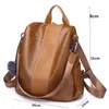 Moda mochila mochila mochilas de couro vintage para meninas adolescentes Bagpack Bagpack Sacos de viagem feminino Mochila y201224