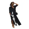 Robes décontractées Summer Automne Femmes Robe Sexy Party Robes Plus Taille Manches longues Afrique Imprimer Maxi Shirt267U