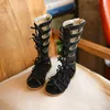 New Girl High-top Summer Boots Fashion Roman Kids Gladiator Toddler Baby Sandals Girls Princess Shoes 201113