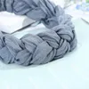 Bandeau de cheveux épais tressé pour femmes couleur unie couvre-chef bandeaux élastiques torsion tricot accessoires de cheveux