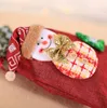 Designer- Sacchetti regalo creativi per decorazioni natalizie Borsa per mele con fascio di iuta per bambini Borsa per biscotti con caramelle Borsa regalo di Natale