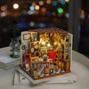 Robotime Dropshipping DIY Dollhouse Miniature with Light Doll House Furniture Wooden Dollhouse Kits Gift Toys for Children LJ200909