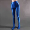 Transparent glansiga strumpbyxor Yoga Leggings Smooth High midja Women Pants Capris Sexig Se genom Seam Workout Leggings H1221