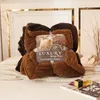Brown fleece blankets and throws Adult Thick Warm winter Blanket Home Super Soft duvet luxury Blanket On Bed Christmas gifts 201113
