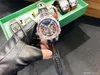Designer EXCALIBUR orologi Excalibur RDDBEX0765 manopola di scheletro Double Tourbillon Giappone Miyota automatico Mens Watch Caso Rosso di gomma nera stra