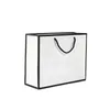 Sac d'emballage cadeau blanc, logo personnalisable, motif de bricolage, fourre-tout en papier kraft épais, emballage personnalisé pour entreprise, vente en gros