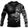 Viking Tattoo 3D Drukowane Mężczyźni Bluzy Harajuku Moda Bluza z kapturem Jesień Unisex Street Hoodie Sudadera Hombre WS-119 220125