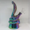 6.1 inch Height 14mm Male Bowl Hookah Thick Glass Water Bong Snake Style Beaker Pipe Recycler Smoking