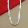 925 collier de chaîne de serpent plat classique 5,5 mm pour hommes femmes lien colliers de charme bijoux cadeaux