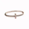 de joias microincrustadas de cobre de alta qualidade Conjunto oco de Messica lindo com pulseira de encaixe de diamante pequeno334r