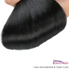 Tjockände # 1 Jet / Off Black Straight Loop Micro Ring 100% Human Hair Remy Brasilianska Micro Bead Links Machine gjorde hårförlängningar 50g 0,5 g / s