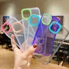 Fashion Transparent 2MM Soft TPU Cases Detachable Colorful Camera Frame Protection Cover For iPhone 14 13 12 11 Pro Max XS XR X 6 7 8 Plus