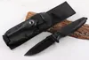 Coltello dritto di sopravvivenza all'aperto di alta qualità D2 Lama Drop Point rivestita in titanio nero Full Tang G10 Maniglia lame fisse Coltelli con Kydex