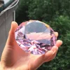 80mm color Clear Crystal diamond Shape Paperweight glass gem display Ornament Wedding Home Decoration Art Craft Material Gift T200330