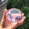 80mm färg klar kristall diamant form pappersvikt glas pärla display prydnad bröllop hem dekoration konst hantverk material gåva t2004002097