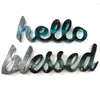 Silicone Mold Hello Love Live Blessed Epoxy Resin Moulds DIY Ornament för hemmakontor Bröllopsinredning RRA11350