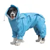 Stort husdjurshundkläder Raincoat Waterproof Rain Clothes Jumpsuit för stora medelstora små hundar Golden Retriever Utomhus Pet Clothing Coat 20220107 Q2