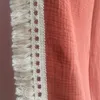 Cotton Tassel Baby Swaddle Wraps Infant Stroller Cover Muslin Blankets born Blanket Bath Gauze Quilt 220225