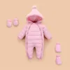 2020 nueva moda Otoño Invierno mameluco ropa infantil bebés recién nacidos mono bebé niño niña monos de nieve para niños traje de nieve LJ201007