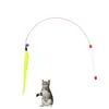 Filo Divertente Cat Stick Toys Gioca con i gatti Gatti di addestramento in filo d'acciaio con piume e campanelli Giocattoli di piume per animali domestici YHM766