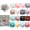 Flower Present Wrap Paper 20pcs/Pack 60x60cm Julbröllop Valentine Day Waterproof Bronzing Flower Wrapping