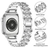 Nowe luksusowe etui na bransoletki z diamentami Inteligentne paski do Apple Watch 8 Opaska na nadgarstek z serii iWatch 7 6 5 1 2 3 4 38mm 40mm 42mm 44mm 41mm 45mm Pasek ze stali nierdzewnej