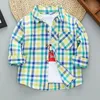 2020 Nuove camicie per ragazzi per bambini camicia a maniche lunghe per bambini Bambini per bambini Autumn Autumn Cash Cash Cotton Shirts Tops 24M9Y1035414