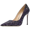 Echte foto mode vrouwen schoenen multi kleur glitter strass punt teen sexy dunne hoge hakken 10cm 8cm stiletto's prom avondpompen grote maat