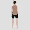 Antisväskor bomullslätt träningspass yogatank toppar väst kvinnor höftlängd lös fit rinnande fitness gym ärmlösa skjortor