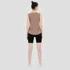 Anti-Sweat Cotton Plain Workout Yoga Tank Tops Vest Women Hip-Length Loose Fit Running Fitness Gym STEVELESS SHIRTS TOPP