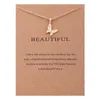 New Fashion Charm Pendant Make A Wish Card Collane Pearl Elephant Sun Butterfly Collane per regalo di gioielli per ragazze da donna