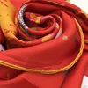 LuxuryNew Design Women039S Square Scarf 100 Twill Silk Material God kvalitet Röd färgtryck Animal Blommor Mönster Storlek 130C8675414