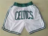 Mäns Shorts Robert Parish Basketball Shorts Just Don Wear Sport Pant Pocket Zipper Paul Pierce Tyrone Muggsy Bogues Kemba Walker Lamelo Ball Reeves