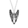 Pentagramme collier antique argent ange ailes pendentif collier surnaturel femmes femmes bijoux ailes colliers