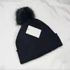 Chapéu de inverno feminino com poms de pele, chapéu de inverno para mulheres, gorros de malha, gorros grossos para mulheres