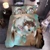 Lovinsunshine täcke omslag Set Bedding King Wolf S LJ201015