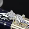 Dangle Chandelier Silver Plated Wing Wing -Wing Strail Crystal Drop Ear Stud for Women Long Cuff Encling Bohemia Jewelrys13843349