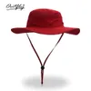 Sommer Boonie Bucket Hats für Herren Fischerhüte mit breiter Krempe Sun Fishing Bucket Hat Atmungsaktives Mesh-Polyester Schnellschnitt Y200714