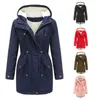 Women's Thickened Cotton Soft Coat Winter Warm Coat Hooded Parkas Overcoat Fleece Lining Outwear Jacket with Drawstring