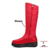 Fedonas Side Zipper Women Warm Knee High Winter Winter New Snow Carty Basic Nasual Woman Big Size Platform Boots Y200915