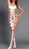 Vrouwen Sexy Visnet Grote Gaten Open Kruis Bodystocking Uitgeholde Spaghettibandjes Backless Een Stuk Teddybeer Lingerie Exotische Ap199J