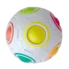 Wholesale 10 Pcs Creative Spheric Magic Rainbow Ball Plastic Puzzle Children Educational Learning Twist Cube Toys For Kids2242482