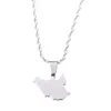 Stainless Steel South Sudan Map Pendant Necklace Country Maps Jewelry