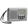 HanRongDa Portable FM Radio FM/AM/SW Digital Alarm Clock Time Display Music Player Speaker With Earphone HRD-310