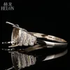 Helon 7x9mm mujeres ovaladas joyas finas sólido 10k oro amarillo diamantes naturales compromiso boda semi monte monte anillo ajuste1