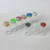 10ML Clear Injection Glass Vial with Center Plastic Aluminum Cap 10CC Transparent Liquid Medicine Glass Containers 2540 201012