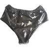 w1029 Faux leather latex male female masturbation underwear panties pants with anal dildo penis plug chastity belt sex toy for women