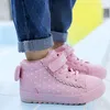 Chaussures d'hiver pour enfants pour filles bottes pour enfants garçons chaussures de bébé chaudes plus velours bottes d'hiver pour tout-petits fille botas sneaker rose LJ201201