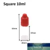 100 stks Clear Square Bottle Lege 10ml Hard Plastic Dropper Flessen met Kinderdop E Vloeistof Naald Pet Fial